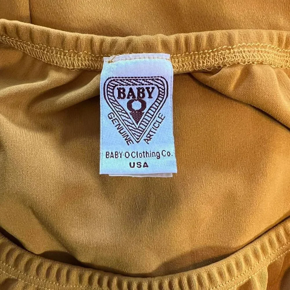Y2K BABY O VINTAGE MUSTARD YELLOW‎ MAXI SKIRT Small